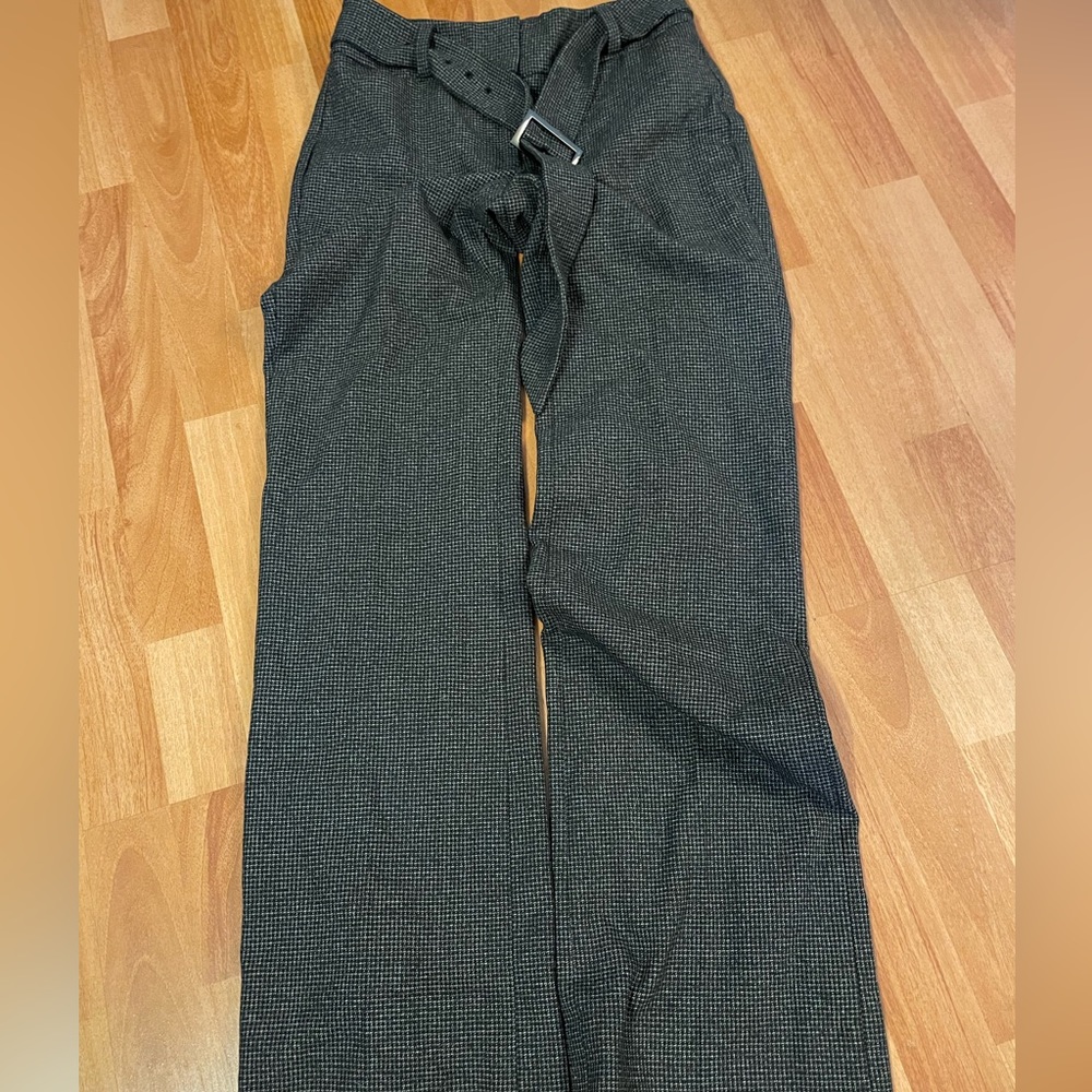 White House Black Market High Waisted Boot Leg Dress Pants With Belt